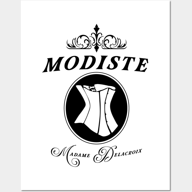 Modiste corset design, Madame Delacroix couturier to Bridgerton Society Wall Art by YourGoods